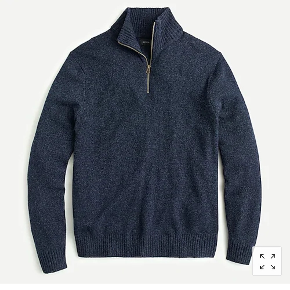 J Crew Rugged Merino Half-Zip Sweater